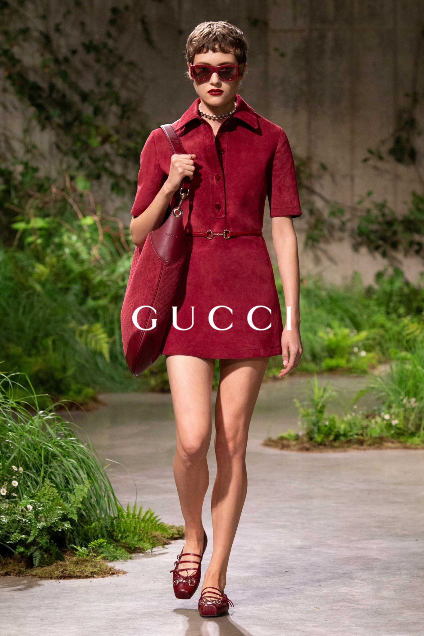 Daria Zolotova for Gucci Cruise 2025 Linden Staub